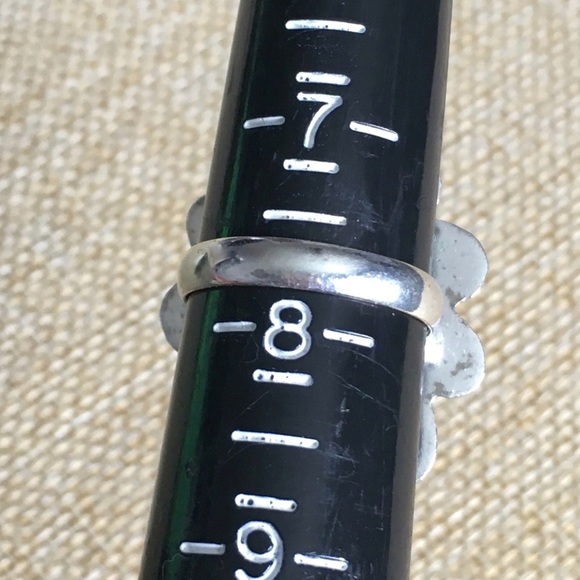 New Mother of Pearl MOP Silver Overlay Ring Size 7.25 - Picture 7 of 8